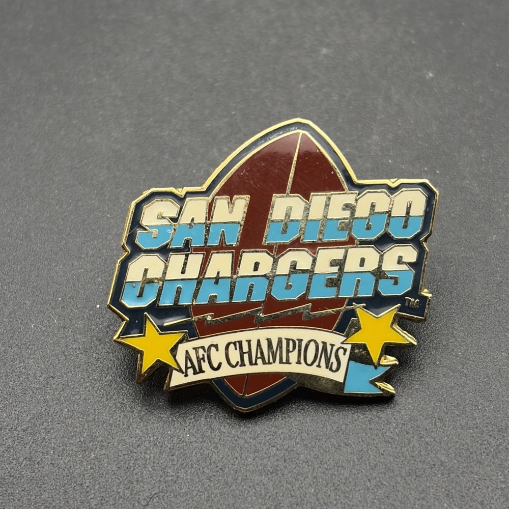 Vintage 1994 NFL Football San Diego Chargers AFC Champions Lapel‎ Hat Pin